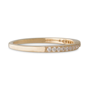 Yellow Gold Pinched Diamond Band