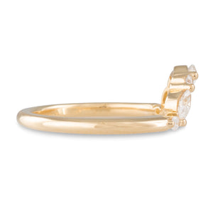 Curved Diamond Band with Marquises
