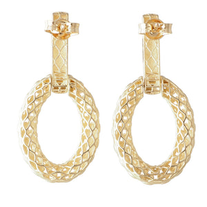 Large Gold Textured Earrings