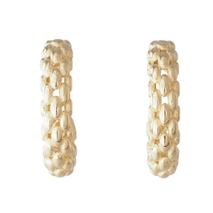 Small Gold Textured Hoops