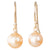Gold South Sea Pearl Hook Earrings