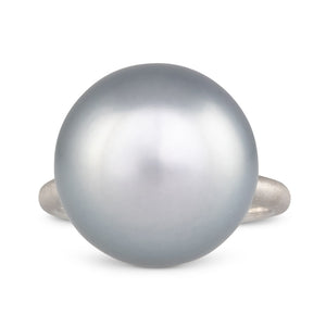 15mm Silver Tahitian Pearl Ring