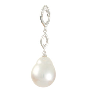 Baroque South Sea & Diamond Pendant