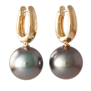 Tahitian Pearl Huggie Earrings