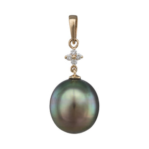 A Tahitian Pearl & Diamond Pendant