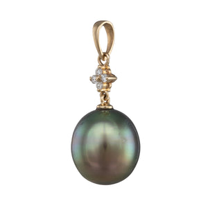 A Tahitian Pearl & Diamond Pendant