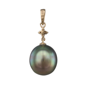 A Tahitian Pearl & Diamond Pendant