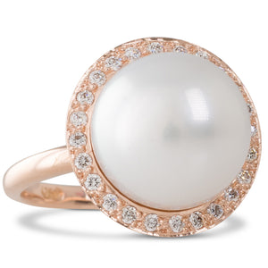 South Sea Pearl and Diamond Ring