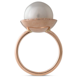 South Sea Pearl and Diamond Ring