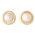 Pair Mabe Pearl & Diamond Earrings