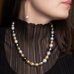 South Sea Pearl Long Chain Earrings