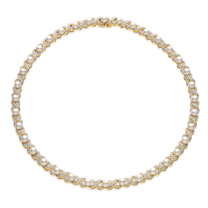 Akoya Pearl & Diamond Necklace