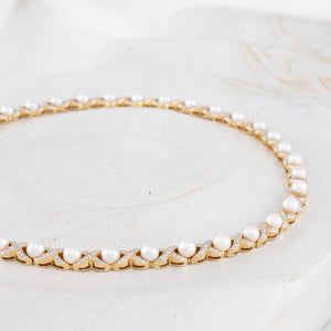 Akoya Pearl & Diamond Necklace