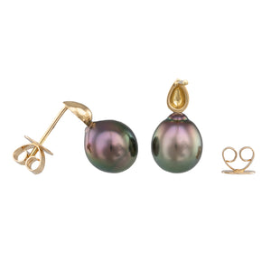 Tahitian Pearl Fixed Drop Studs
