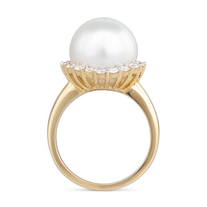 South Sea Pearl & Diamond Ring