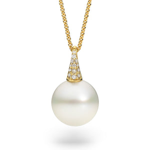 11mm South Sea & Diamond Pendant