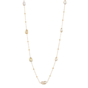Matinee Scattered Gold Keshi Chain