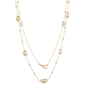 Matinee Scattered Gold Keshi Chain