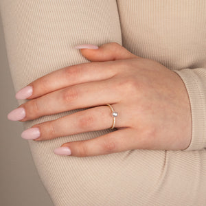 Japanese Akoya Pearl & Diamond Ring