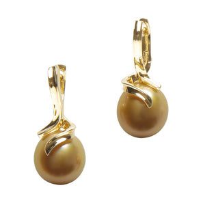 Gold South Sea Ribbon Earrings