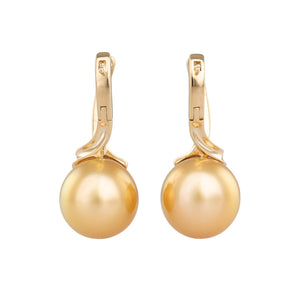 Gold South Sea Ribbon Earrings