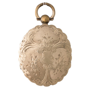 Gold Cased Engraved Locket