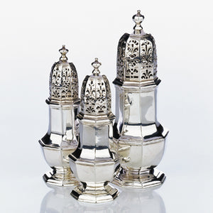Three George I Octagonal Castors