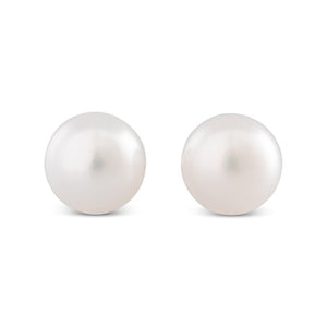 8.5mm Button White Freshwater Studs