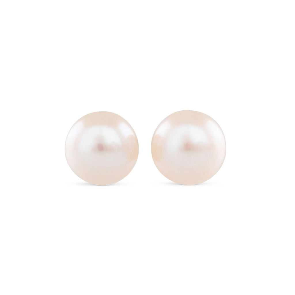 7mm Round White Freshwater Studs