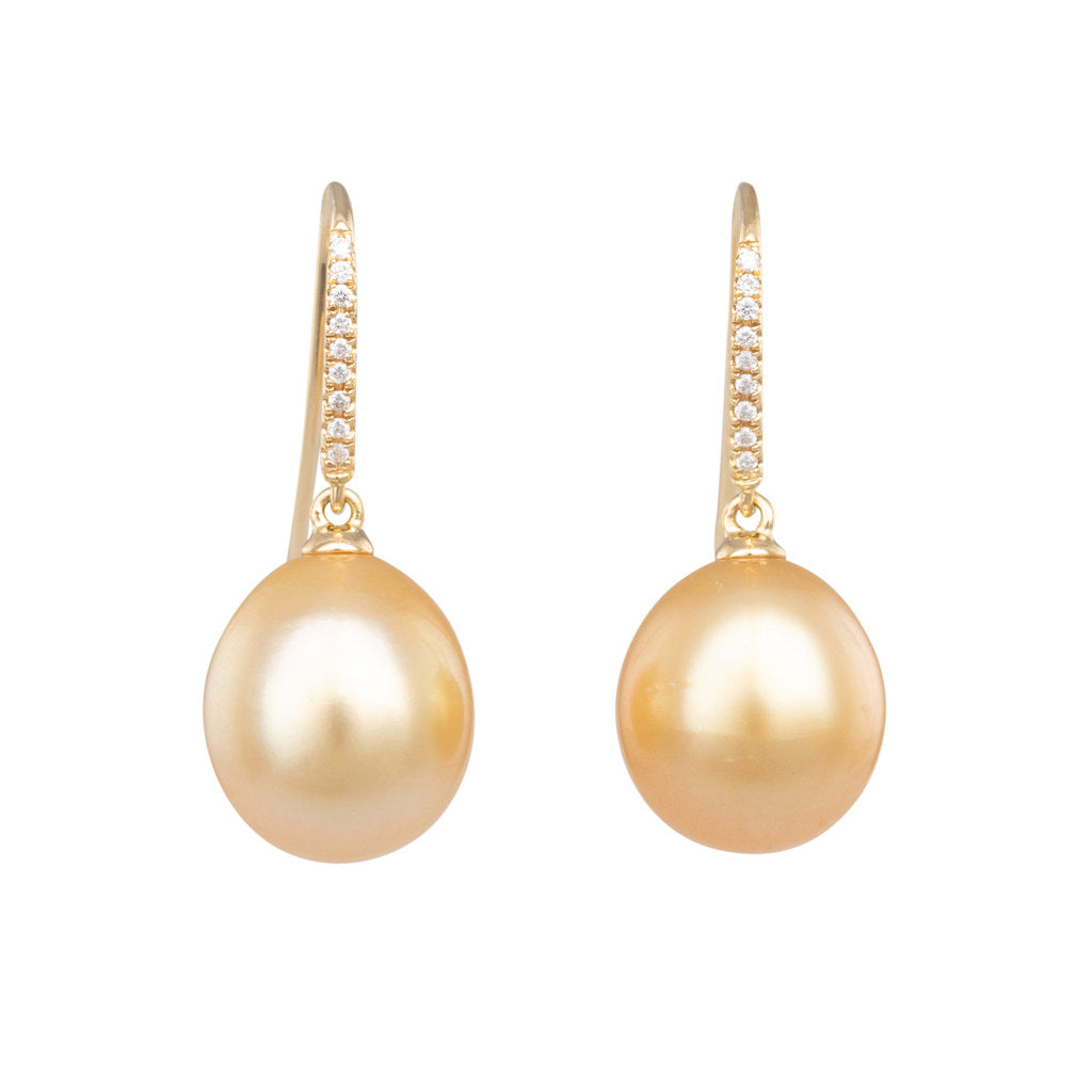 Gold South Sea & Diamond Hooks