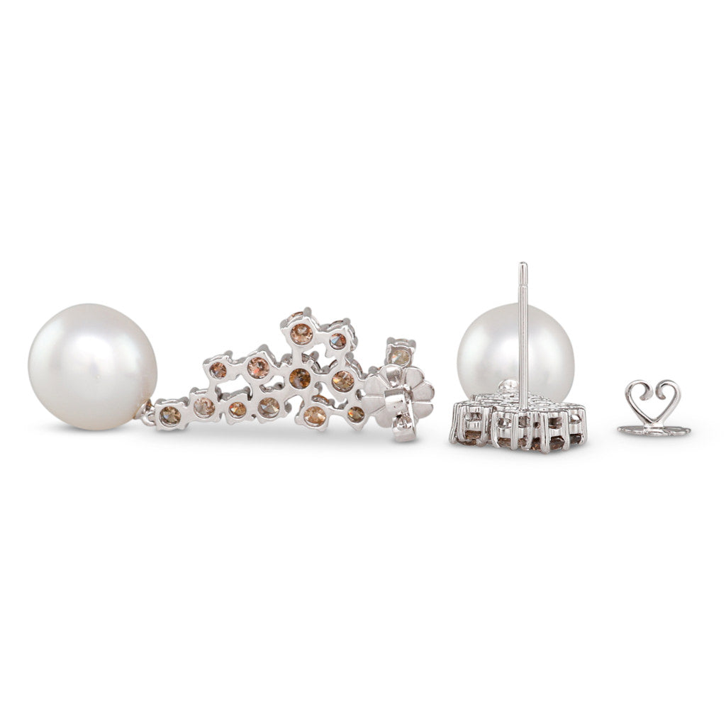 South Sea Cognac Diamond Earrings