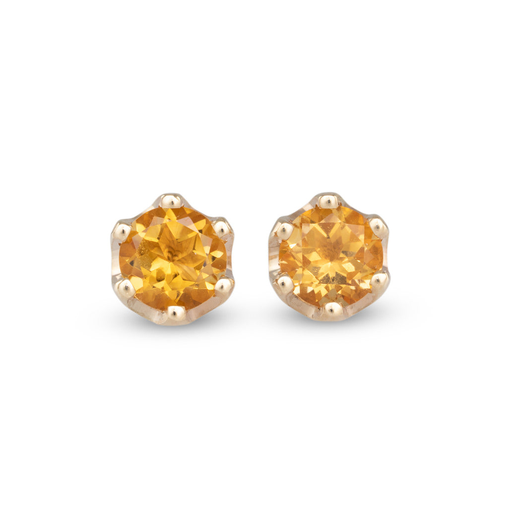 Citrine Stud Earrings