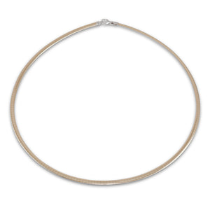 14ct Two Tone 3mm Flat Omega