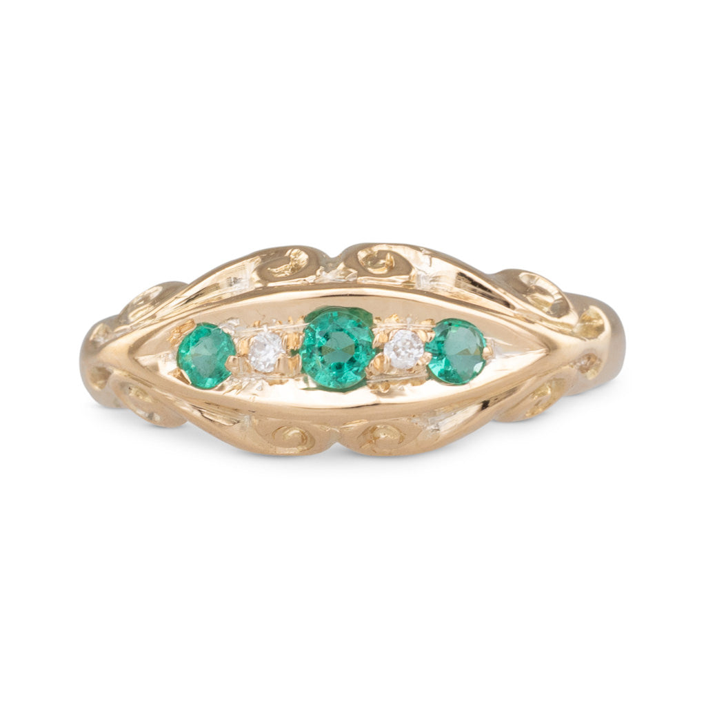 Victorian Emerald and Diamond Ring