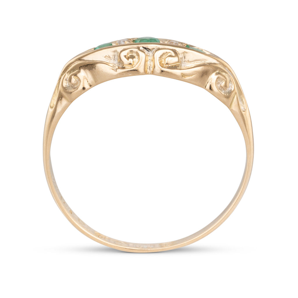 Victorian Emerald and Diamond Ring
