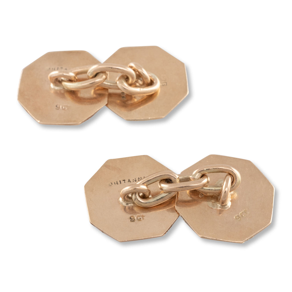 Gold Engraved Cufflinks