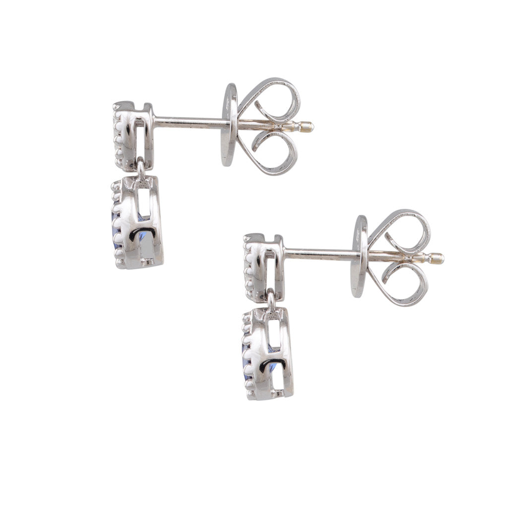 Pear Shaped Sapphire Earrings