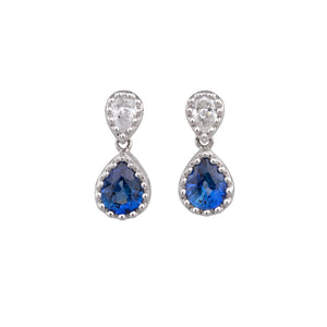 Pear Shaped Sapphire Earrings