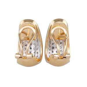 Two Tone Diamond Pave Earrings
