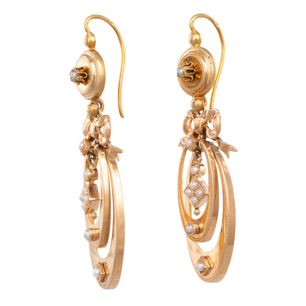 Antique French Gold Earrings