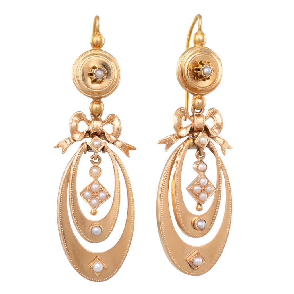 Antique French Gold Earrings