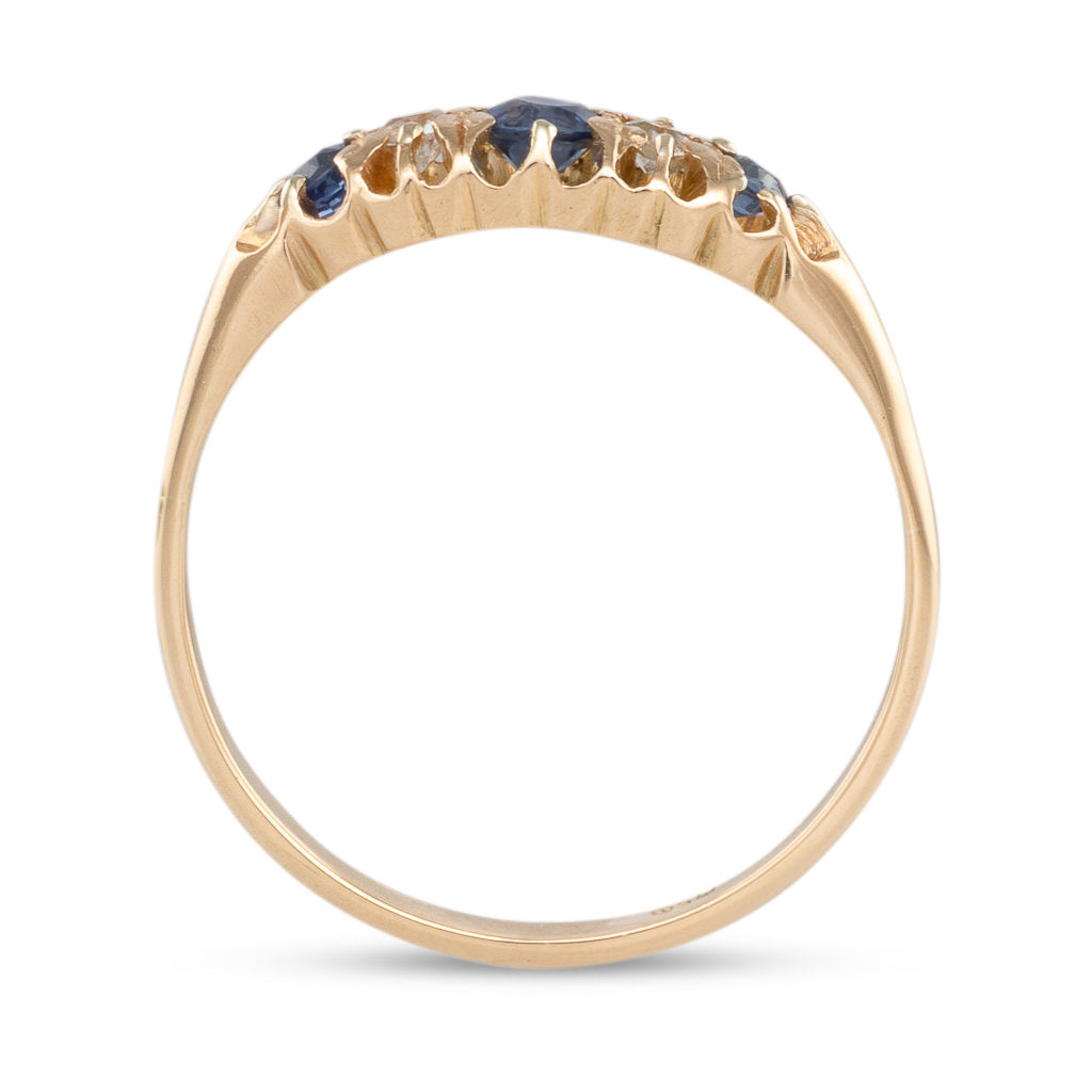 Antique Sapphire and Diamond Ring