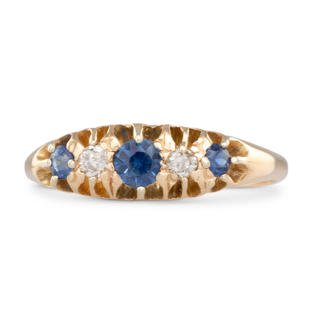 Antique Sapphire and Diamond Ring
