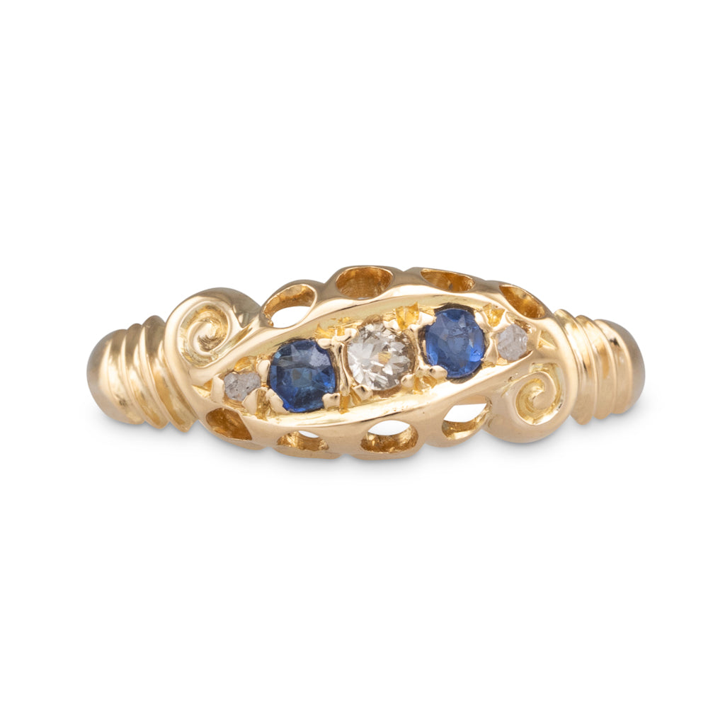 Sapphire & Diamond Antique Ring