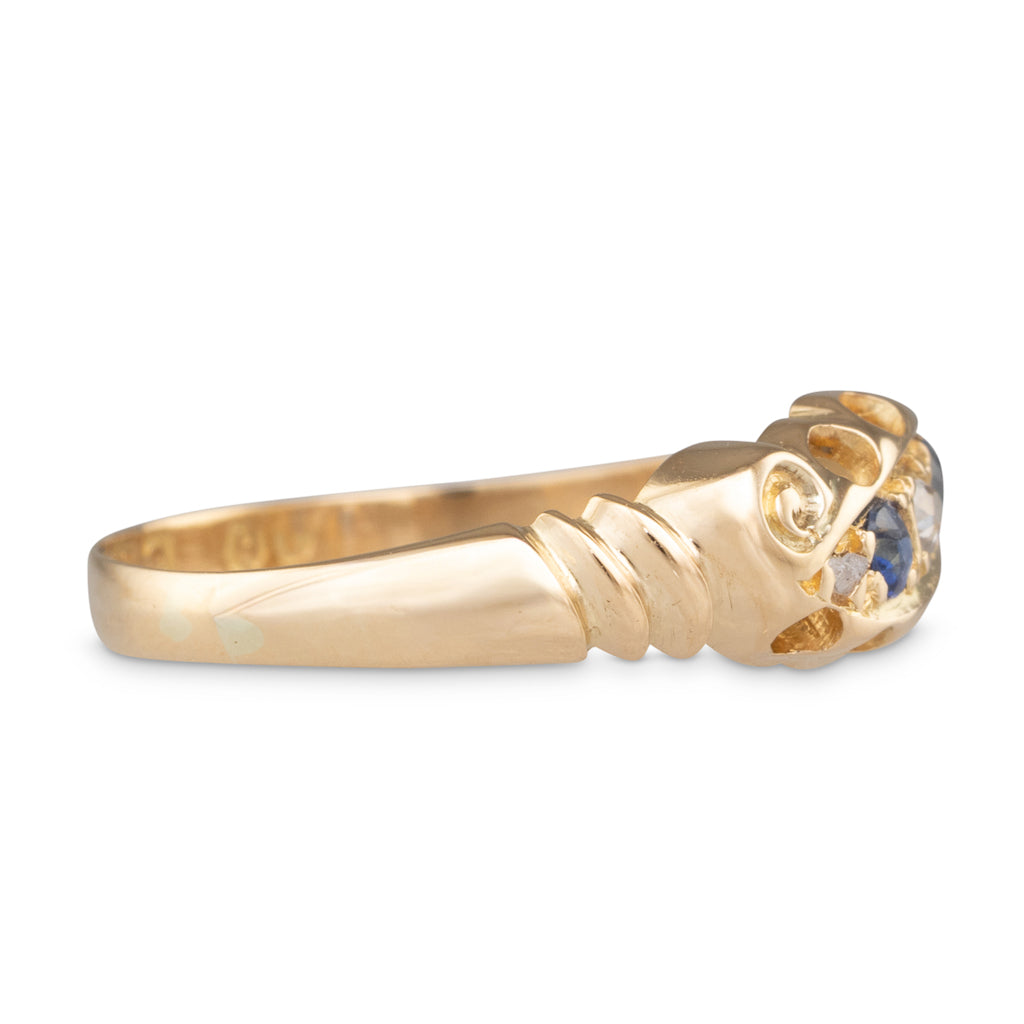 Sapphire & Diamond Antique Ring