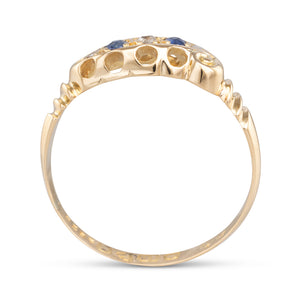 Sapphire & Diamond Antique Ring