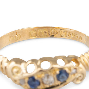 Sapphire & Diamond Antique Ring