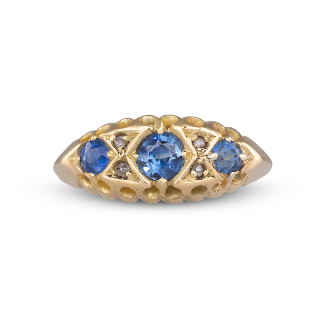 Antique Sapphire & Diamond Ring