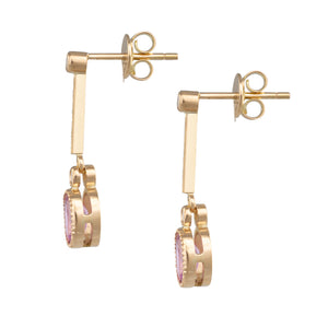 Pink Sapphire Drop Earrings