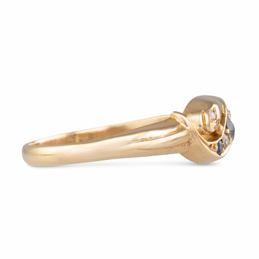 Antique Sapphire Snake Ring